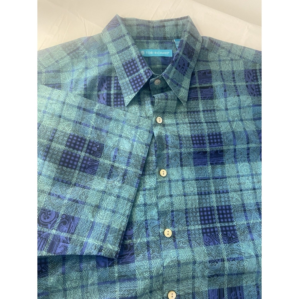 Tori Richard Resort Shirt-Size L- Made in Hawaii-100% Cotton-Excellent Cond.‎